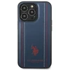 Us Polo Assn US Polo USHCP14XPFAV Apple iPhone 14 Pro Max 6.7" dėklas telefonui mėlynos spalvos Leather Stitch