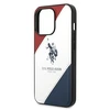 Us Polo Assn US Polo USHCP14XPSO3 Apple iPhone 14 Pro Max 6.7" dėklas telefonui baltos spalvos Tricolor Embossed
