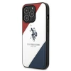 Us Polo Assn US Polo USHCP14XPSO3 Apple iPhone 14 Pro Max 6.7" dėklas telefonui baltos spalvos Tricolor Embossed