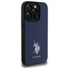 Dėklas „Us Polo Assn“ „US Polo“ USHCP15XPGEV „Apple iPhone 15 Pro Max 6,7" tamsiai mėlynas odinis siuvinėtas spalvos DH spalva