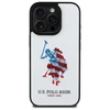 „Us Polo Assn US Polo USHCP15XPUSH“ „Apple iPhone 15 Pro Max 6,7“ baltos spalvos odinis didelis DH Amerikos vėliavos dėklas