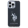 Dėklas „Us Polo Assn“ „US Polo“ USHCP15XTPUHRBK „Apple iPhone 15 Pro Max 6,7“ juodos spalvos blizgus didelis logotipas