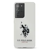 Us Polo Assn US Polo USHCS21LSLHRWH S21 Ultra G998 dėklas telefonui baltos spalvos silikoninis Logo