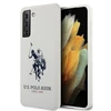 Us Polo Assn US Polo USHCS21SSLHRWH S21 G991 dėklas telefonui baltos spalvos Silicone Logo