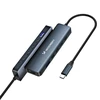 USB-C 6 viename šakotuvas Wozinsky WHBC10Y4S daugiafunkcis, aliuminio, su 25 cm laidu · pilkas