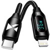 Wozinsky WUCLC1 Lightning – USB-C kabelis 36W 480Mb/s 1m – juodos spalvos