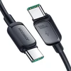 Joyroom Multi-Color Series A14 USB-C / USB-C 60W kabelis 1.2m – juodos spalvos