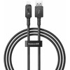 Greito įkrovimo kabelis Baseus Explorer 2.4A 1M (juodas)