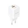 Wall charger GaN 33W PPS USB C/USB Dudao A13Pro – baltos spalvos