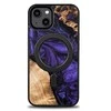 Wood and resin Apple iPhone 15 Plus MagSafe Bewood Unique Violet - dėklas telefonui violetinės spalvos and juodas