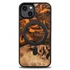 Wood and resin Apple iPhone 15 Plus MagSafe Bewood Unique Oranžinis - dėklas telefonui oranžinės ir juodos spalvps