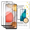 Wozinsky 2x Apsauginis stiklas Full Glue Super Tough ekrano apsauga Full Coveraged su rėmeliu Case Friendly Samsung Galaxy A42 5G juodos spalvos