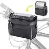 Wozinsky bicycle handlebar bag bike shoulder bag juodos spalvos (WBHBB-01)