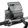 Wozinsky bicycle handlebar bag bike shoulder bag juodos spalvos (WBHBB-01)