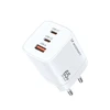 Wozinsky CGWCW 65W GaN sieninis įkroviklis USB-A / 2 x USB-C - Baltas