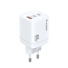 Wozinsky CGWCW 65W GaN sieninis įkroviklis USB-A / 2 x USB-C - Baltas