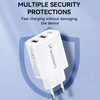 Wozinsky CWCUCW 30W USB-C / 2 x USB-A laidinis įkroviklis – baltos spalvos