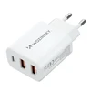 Wozinsky CWCUCW 30W USB-C / 2 x USB-A laidinis įkroviklis – baltos spalvos