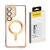 Wozinsky Electroplated with Magsafe for Samsung Galaxy S25 – dėklas telefonui aukso spalvos