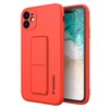 Wozinsky Kickstand Case silikoninis dėklas su stovu iPhone 11 raudonas