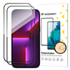 Wozinsky Set of 2x Super Durable Full Glue Apsauginis stiklas Visas ekranas su rėmeliu dėklas Apple iPhone 14 Pro Juodas