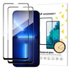 Wozinsky Set of 2x Super Durable Full Glue Tempered Glass Screen Protector with Frame Case Friendly iPhone 17e / 16e, iPhone 14, iPhone 13 Pro / iPhone 13 Juodas