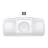 Wozinsky WF16-YCS 5000mAh 15W USB-C Mini Power Bank su Built-in USB-C kabelis ir Apple Watch Charger – baltos spalvos