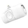 Wozinsky WF16-YLS 5000mAh 15W „Lightning“ mini išorinė baterija su įmontuotu USB-C kabeliu ir „Apple Watch“ įkrovikliu – baltos spalvos