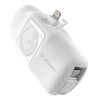 Wozinsky WF16-YLS 5000mAh 15W „Lightning“ mini išorinė baterija su įmontuotu USB-C kabeliu ir „Apple Watch“ įkrovikliu – baltos spalvos