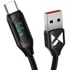 Kabelis USB A - USB C Wozinsky WUACC2 su ekranu 66W 6A 2m - juoda