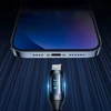 Wozinsky WUCLC2 Lightning - USB-C 36W 480Mb/s laidas 2m su ekranu - juodas