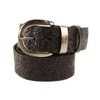 Juodas odinis 4cm pločio CezMar moteriškas diržas su sagtimi 8559
