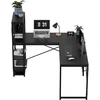 Meester Group Sp. z o.o. Corner desk with shelves Leader 5.9 Juodas 145 cm
