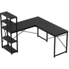 Meester Group Sp. z o.o. Corner desk with shelves Leader 5.9 Juodas 145 cm