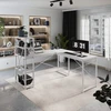 Mark Adler Meester Group Sp. su o.o. Corner desk with shelves Leader 5.9 Baltas 145 cm