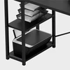 Meester Group Sp. z o.o. Corner desk with shelves Leader 5.9 Juodas 145 cm