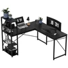 Meester Group Sp. z o.o. Corner desk with shelves Leader 5.9 Juodas 145 cm