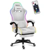 Meester Group Sp. z o.o. Force 4.7 RGB Baltas gaming chair