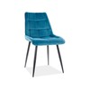 Signal Meble CHIC VELVET KĖDĖ Juodas RĖMAS / TURQUOISE BLUVEL 85