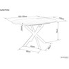 Signal Meble Valgomojo stalas SIGNAL Gaston Ceramic, 100(135)x100x75 cm, juodas