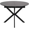 Signal Meble Valgomojo stalas SIGNAL Gaston Ceramic, 100(135)x100x75 cm, pilka/juodas