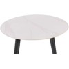 Signal Meble Valgomojo stalas SIGNAL Rion 90x90x76 cm, balta/juoda