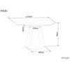 Signal Meble Valgomojo stalas ANGEL, 120 cm, pilka/juoda