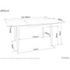 Signal Meble Valgomojo stalas APOLLO, 120(160) x 80 cm