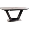 Signal Meble Valgomojo stalas ARMANI CERAMIC, 160 x 90 cm, balta/juoda