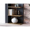 Signal Meble Pastatoma lentyna CORNER 170x60 cm, ąžuolo/juoda
