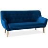 Fotelis Signal Meble Sofa NORDIC 3 VELVET, tamsiai mėlyna