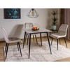 Signal Meble Valgomojo stalas SIGNAL Rion 80x80x76 cm, balta/juoda