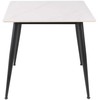 Signal Meble Valgomojo stalas SIGNAL Rion 80x80x76 cm, balta/juoda