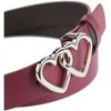 Moteriškas odinis diržas 2,5 cm, bordo